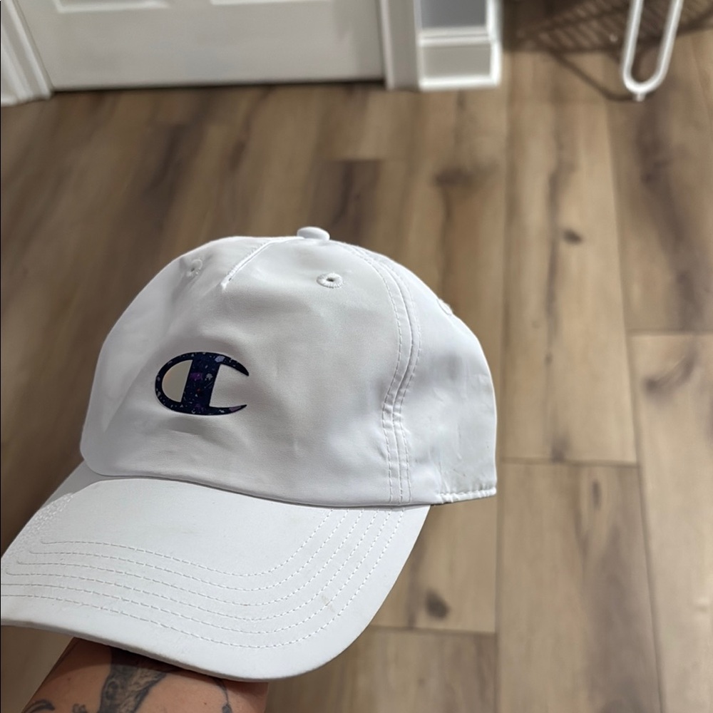 Champion White Hat Classic Logo